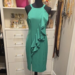 Vince Camuto Green Sleeveless Dress
